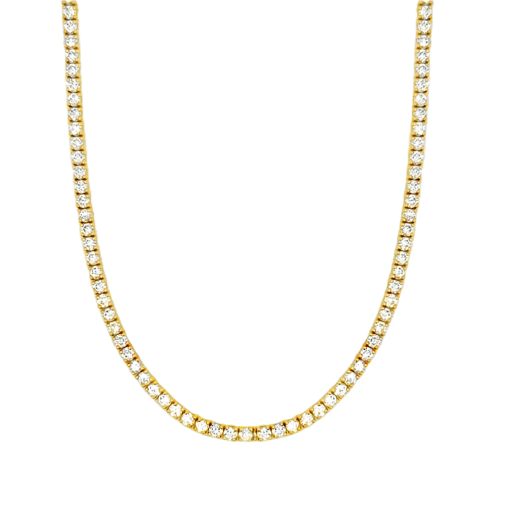 4.43 Carat Diamond Tennis Necklace