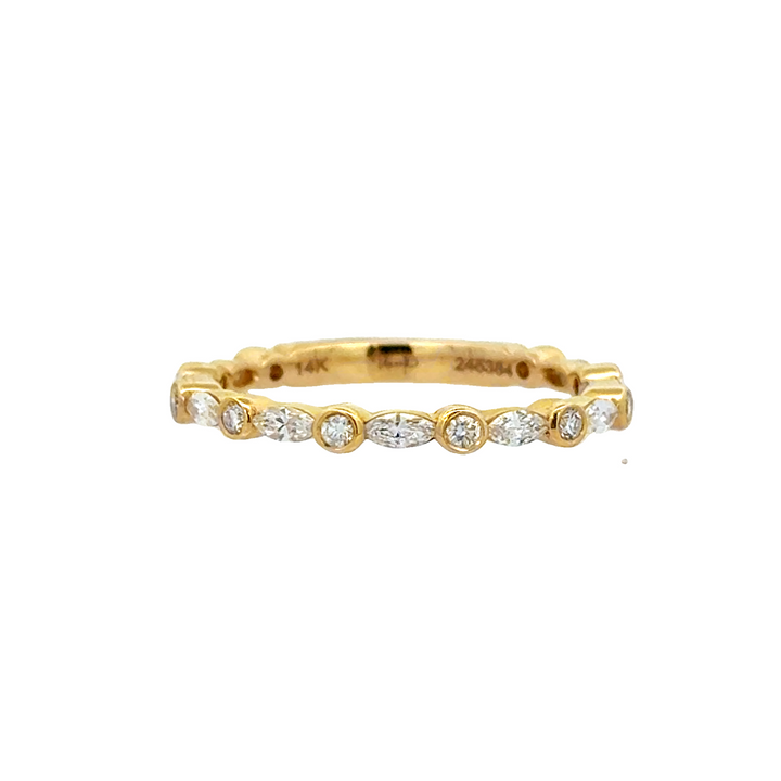 Marquis and Round Cut Diamond Band