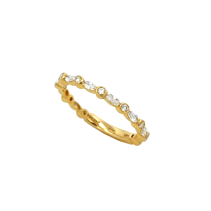 Marquis and Round Cut Diamond Band