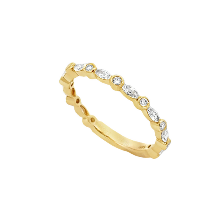 Marquis and Round Cut Diamond Band