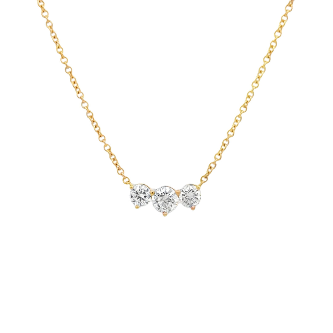 1.20 Carat 3 Stone Necklace