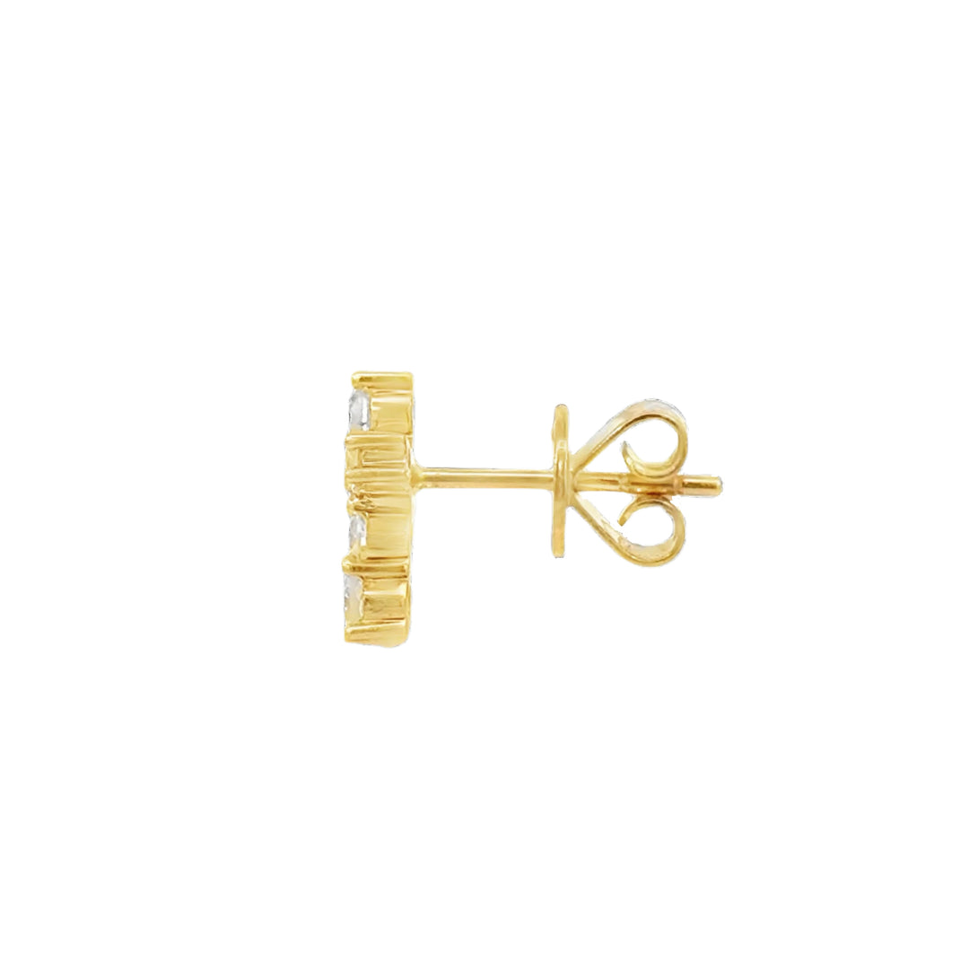 Diamond Cross Stud Earrings