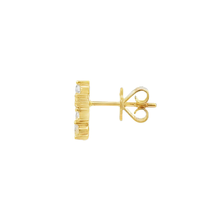 Diamond Cross Stud Earrings