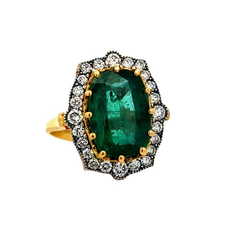 Emerald and Diamond Ring