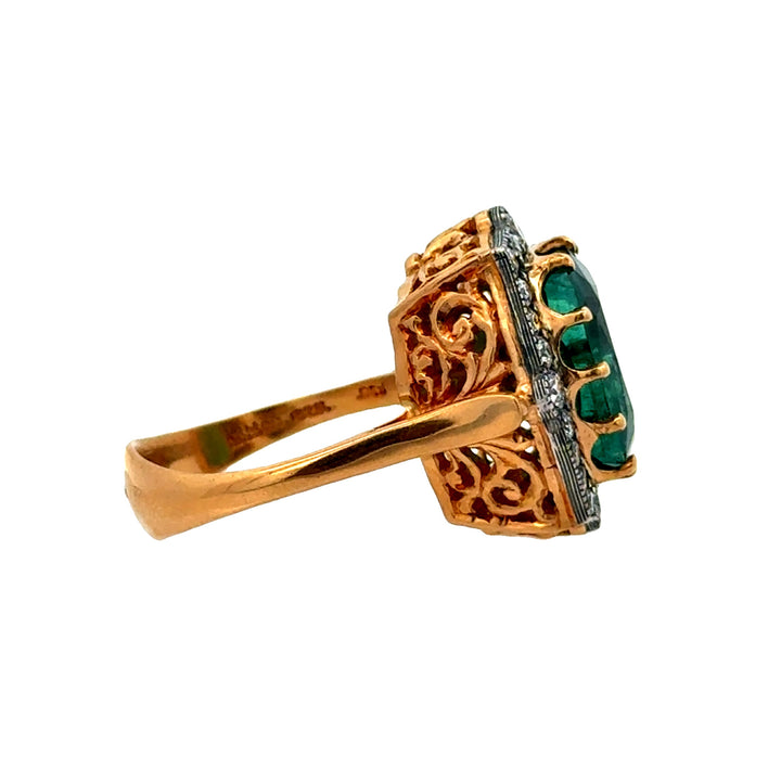 Emerald and Diamond Ring