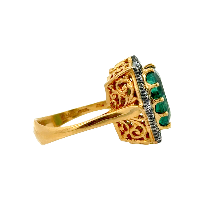 Emerald and Diamond Ring