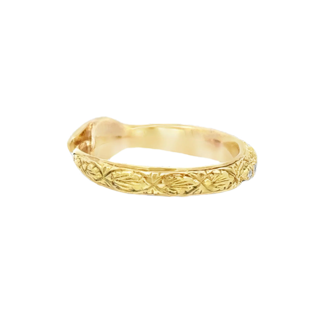 Diamond Snake Ring in Gold