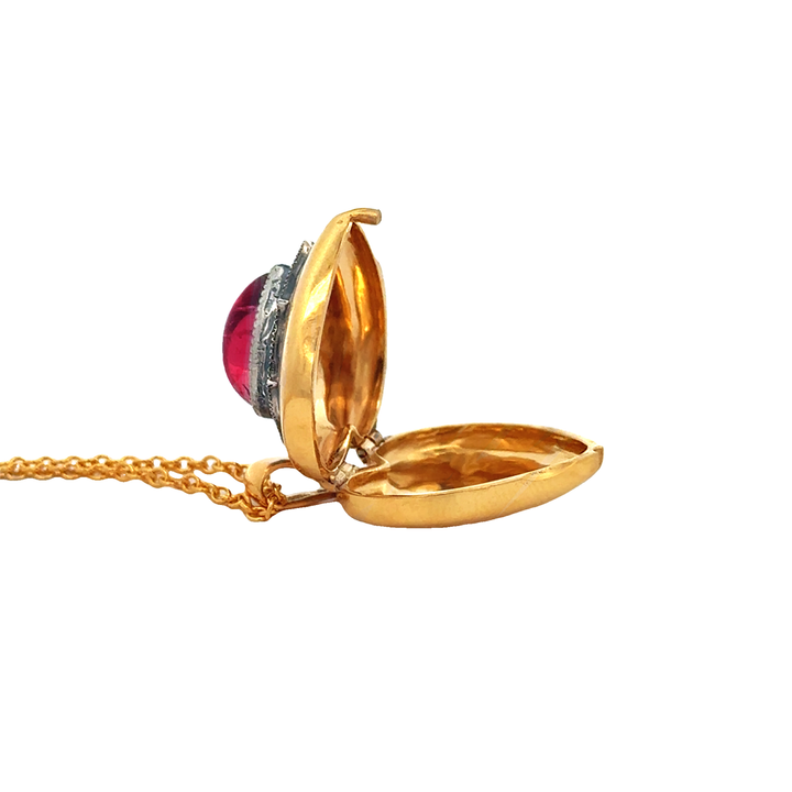 Rubellite Puff Love Locket
