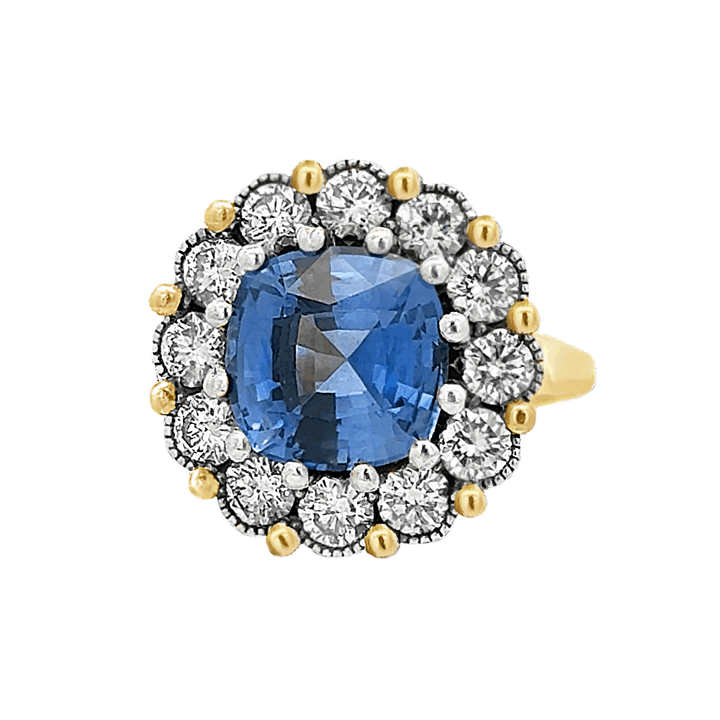 Sapphire and Diamond Cupcake Ring