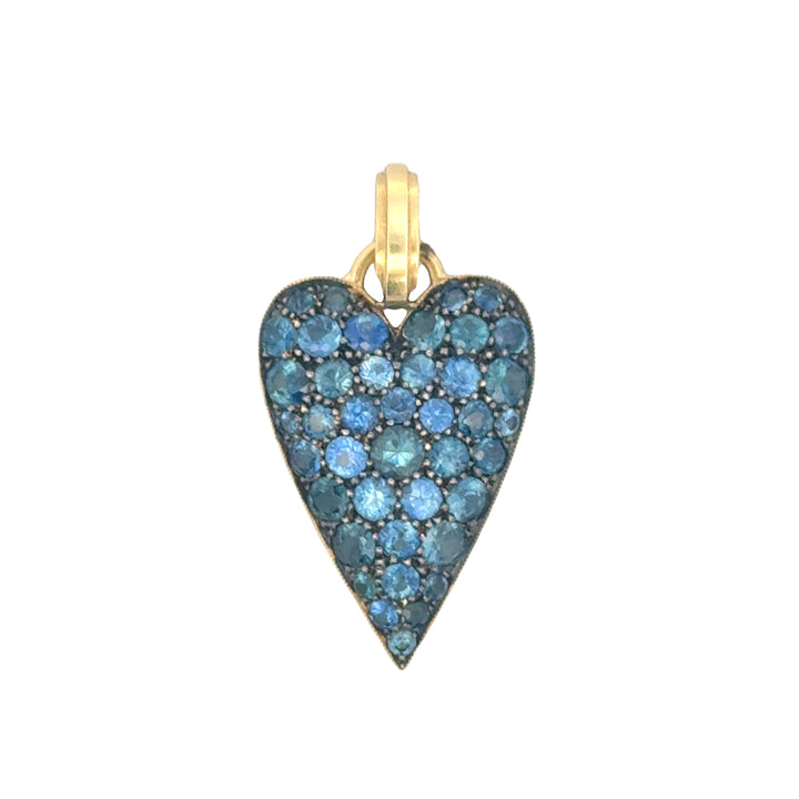 Blue Sapphire Heart Pendant