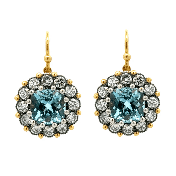 Aquamarine Cupcake Drop Earrings