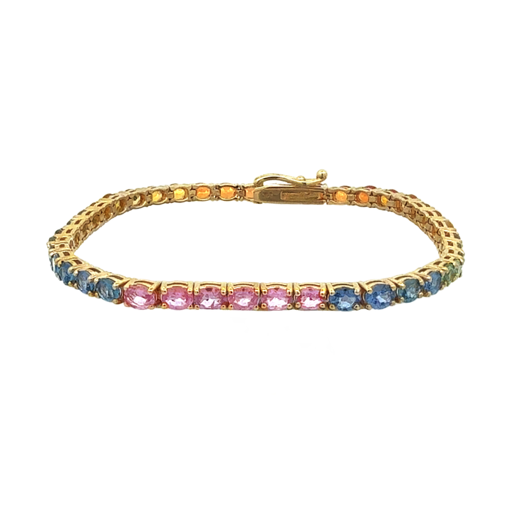 Rainbow Sapphire Tennis Bracelet