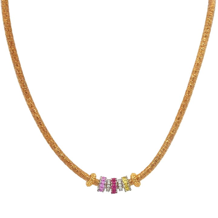 Sapphire Station Necklace