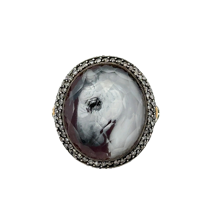 Hand Carved Horse Ring