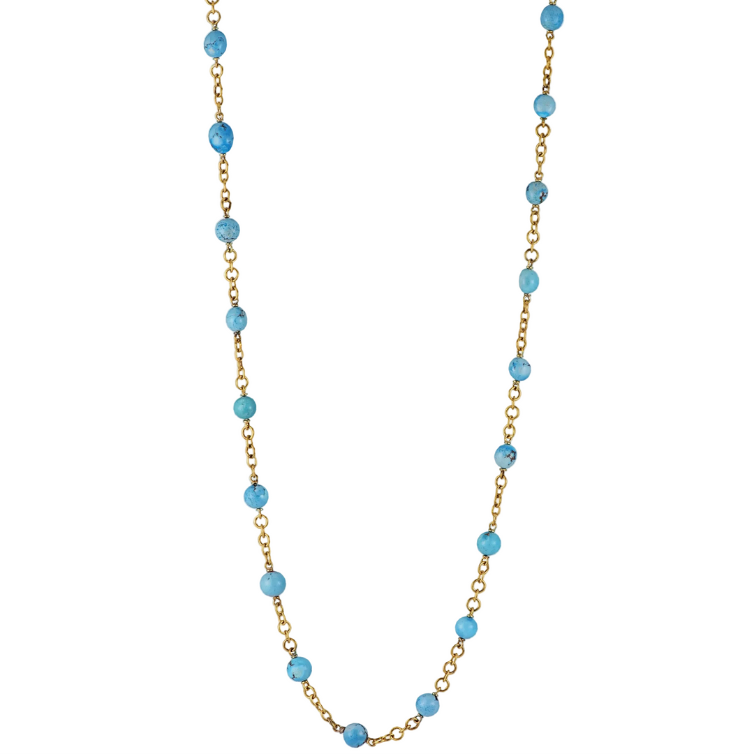 Kazakhstan Turquoise Bead Necklace