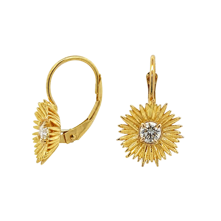 Sunburst Huggie Earrings
