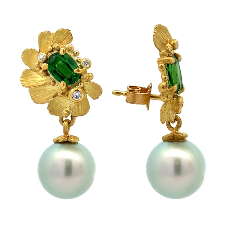 Peal Drop Flower Earrings