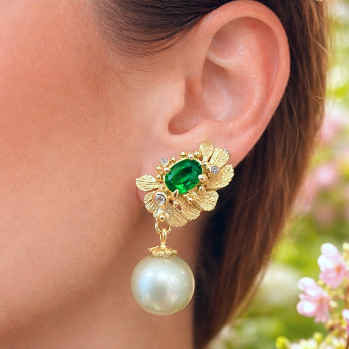 Peal Drop Flower Earrings