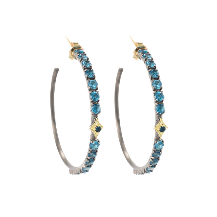 London Blue Topaz Hoop Earrings