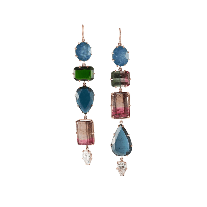 Mixed Shape Drop Earrings