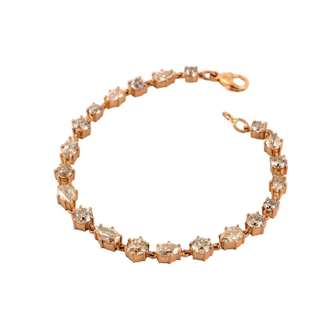 Mixed Shape Old Cut Diamond Tennis Bracelet