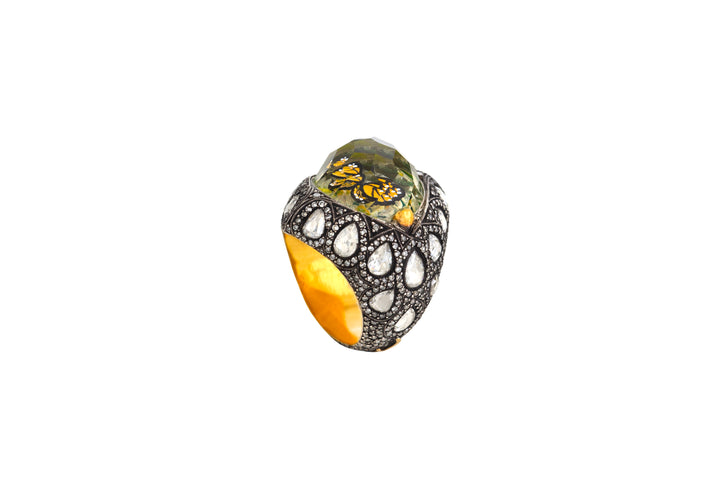 Hand Carved Butterfly Ring