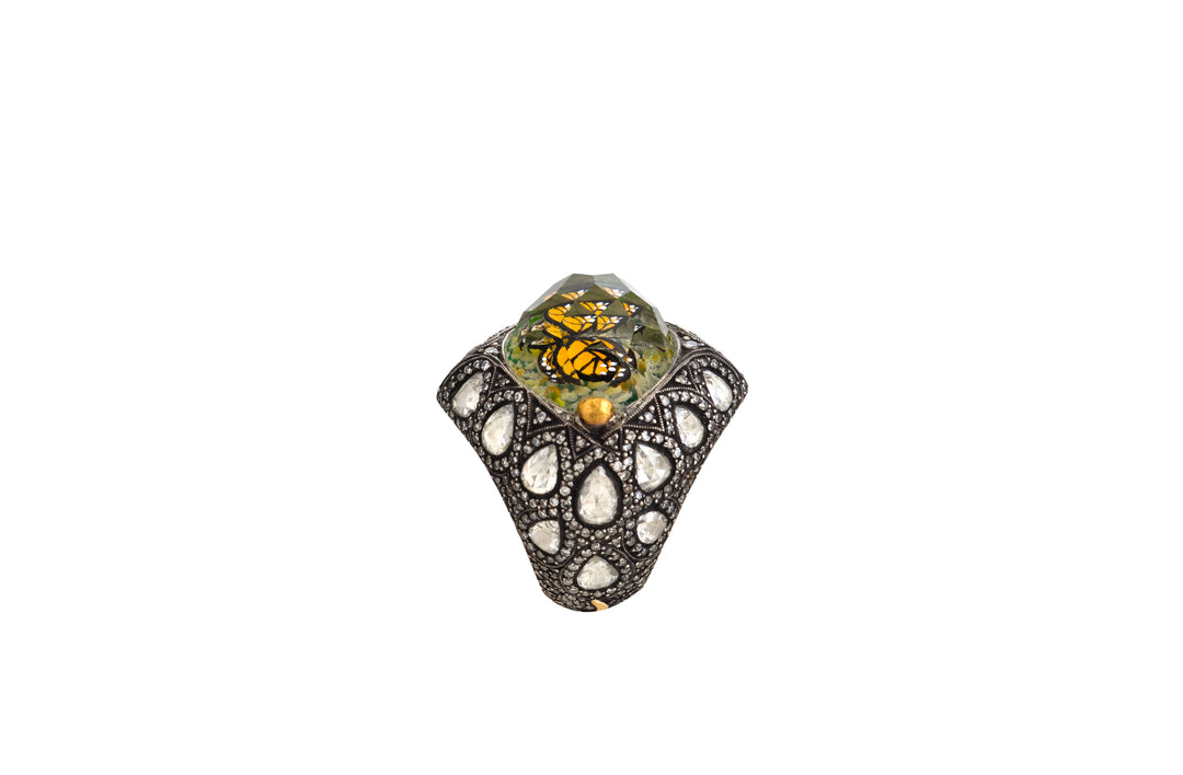Hand Carved Butterfly Ring