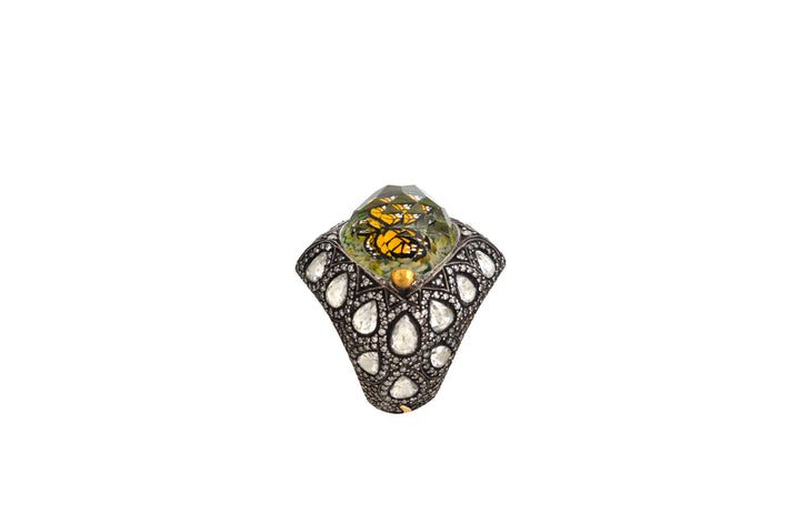Hand Carved Butterfly Ring