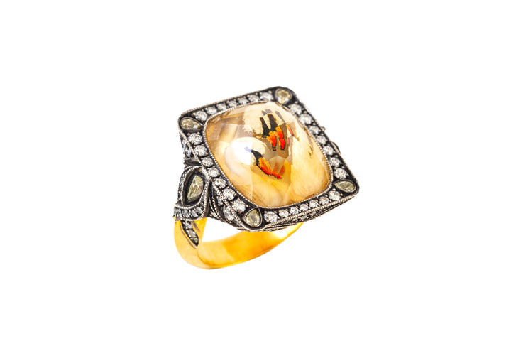 Hand Carved Swan Ring